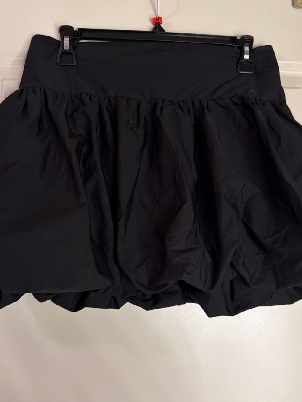 Good Luck Gem Black Mini Bubble Skirt